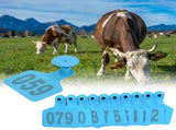 001100 Number Plastic Tag Livestock Animal Ear Tag for Marking Cattle Cows Animal Farm Accessories V1294-YM0901-3111200210611
