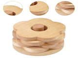 Wooden Drink Coasters Cup Mats Table Protection V1263-JX-5432