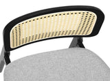 Levede Dining Chair Wood Rattan Armless Black x6 CH1144-2-BKX3