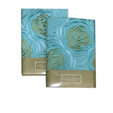 Canterbury Pair of Amarante Teal European Pillowcases 65 x 65 cm V442-LDE-PILLOWC-AMARANTE-TEAL-EU