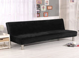 Velvet Futon Cover, Thick Plush Stretch Armless Sofa Bed, Soft Couch Sofa Cover Futon V1370-AZ4-16677