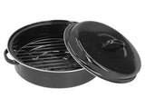 Oval Roaster Enamel Oval Roaster Excellent Heating for Barbucue and Sweet Potato Black for Family V1294-YM0710-3118210252011