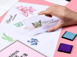 Scrapbooking Stamp Block Set, 35 Assorted Clear Acrylic Gridded Stamping Blocks for Cards and Crafts V1192-AZ-W-28819