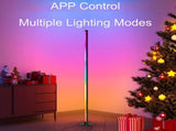Smart LED Floor Lamp RGBICB Mood Light Ambient Light With Backlight - Rainbow - Size 01 V1106-124-25524-RBW-01