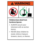 Sarantino Gio TV Stand Cabinet Cupboard in White and Natural Wood Finish TVS-064-02-WHN