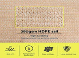 Instahut Sun Shade Sail Cloth 98% UV Block Outdoor Canopy Rectangle 5X9M Beige SAIL-DL-H-5X9-BE