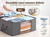Artiss Blanket Storage Bags Box X8 Clothes Quilt Container 84L Organiser Grey BLS-DIY-LIN01-GYX8