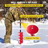 VEVOR Ice Drill Auger, 8\'\' Diameter Nylon Ice Auger, 41\'\' Length Ice Auger Bit, Auger Drill with V952-BZHSNLYC41348EQK6V0