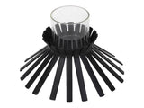 Eclipse Slatted Pillar Candleholder 23x21cm V637-78724CDL