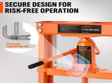 12-Ton Hydraulic Heavy Duty Floor Shop Press H-Frame Straightening Metal Garages V465-82024