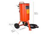 10 Gallon Heavy-Duty Sand Blaster, 60-110 PSI High Pressure Sandblaster, Portable Abrasive Blasting V952-PSG10JL6125PCA4TFV0
