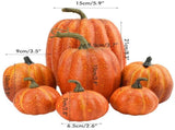 7PCS Simulation Pumpkin Model Artificial Pumpkin Decoration Home Table Decor for Thanksgiving and V1294-YM0716-10351044