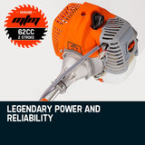 MTM 62cc 7in1 Brush Cutter Garden Multi-Tool , Pole Hedge & Line Trimmer, Bullhorn Handle, 12" Tree V219-PLTM71MTMA7C0