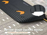 Upgraded Rubber Threshold Ramp, 8.9 cm Rise Door Ramp with 1 Channel, Natural Rubber Car Ramp with V952-XBLYPDGB1355X9T5NV0