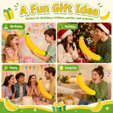Giant Banana Squishy Fidget Toy, 47cm Oversized TPR Soft & Durable, Washable High-Rebound Stress V1385-XJNNL-ZM-001