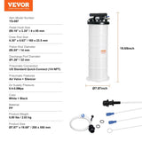 Fluid Extractor, 6.5 Liters Capacity, Pneumatic/Manual Oil Changer Vacuum Fluid Extractor with V952-SDCYQ7LQD20083X6NV0