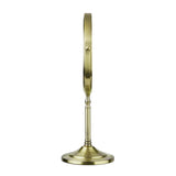 Tabletop Mount Vanity Round Mirror, 1X/5X Magnification, Iron, 7.2"L x 4.92"W, Gold coated V1192-AZ-W-17169