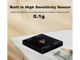 Coffee Scale with Wireless Display 3kg/0.1g High Precision Espresso Scale Rechargeable Digital V1263-JX-2456