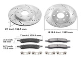 Drilled Slotted Front Brake Rotors Pads Kit for Chevy Traverse GMC Acadia V952-QCCCPTZTRAVEMZKYOV0