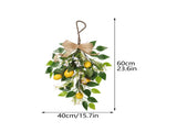 Artificial Lemon Teardrop Wreath Wall Hanging Teardrop Lemon Fruit Wreath Artificial Lemon Swag V1294-YM0714-211231XU01-2