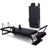 Powertrain Aria Pilates Reformer Machine Steel Foldable Home Gym Equipment Exercise Trainer Bla PLT-CHY-S03-BK