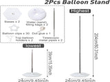 2Pcs Adjustable Metal Balloon Column Stand Kit with Water Base for Birthday Wedding Party V1107-CS-CJBUDJLZ