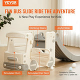 Toddler Slide, Kid Slide for Toddlers Age 1-12 with Climbable Ladders & Bus Playhouse, Indoor V952-SNETHTHTRKJTDKYP4V0