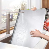 Silver Stainless Steel Chopping Board 70x50cm - Non-Slip Pastry Worktop Protector V178-59247