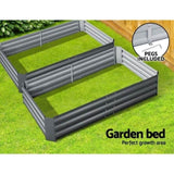 Green Fingers 2x Garden Bed 150x90cm Planter Box Raised Container Galvanised Herb GARDEN-ALUMGR-FC2