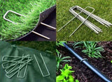 100 pcs U-shaped garden anchor pegs, 150mm, silver V1188-MS-325-1610