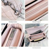 SilveryQuilted Chain Shoulder Bag with Silvery Star Charm - PU Leather Small Square Crossbody V888-ELOSUNG56163-2