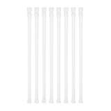 8 Small Tension Rods 15.7 inch to 28 Spring Extendable Curtain Shower Telescopic Rod for Kitchen V1192-AZ-W-22853