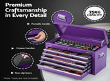 Giantz 9-Drawer Tool Cabinet Chest Toolbox Heavy Duty Garage Storage Organiser Purple TB-9DR-CHEST-PUR
