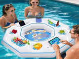 PVC Inflatable Pool Game Table Floating Entertainment Station for Swimming Pool Water Party Summer V1192-AZ-W-33988