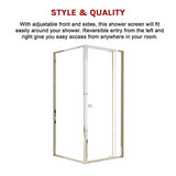 Semi Frameless Shower Screen x 195cm Side AS/NZS Glass V63-828691