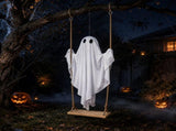 Halloween Decorations Outdoor - 5 FT Large Hanging Swing Ghost Halloween Decor, Spooky Decor for V1192-AZ-W-26450
