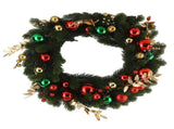 50cm Xmas Wreath Artificial Decorative Front Door Hanging Wreath with Light for Holiday Home Decor V1294-YM0901-240713FB01-4