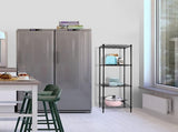 Modular Wire Storage 45x45cm Steel Shelving Black With Fixed Legs For Garage Warehouse Or Kitchen V63-841281