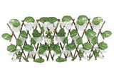 Garden Decorative Flower Fence Privacy Screen Wood Pink Pattern 1Set V1370-AZ4-11527