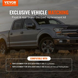 Front and Rear Brake Kit Compatible with 2012-2020 Ford F-150, Drilled and Slotted Brake V952-QCCCPTZF1502E0OTBV0