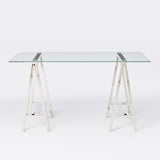 Stainless Steel & Glass Venus Office Desk Table V1041-DT-1154