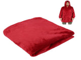 Hooded Blanket Fleece Flannel Hoodie Warm Clothes with Pocket Oversized Free SizeRed V1294-YM0901-3117200157811