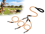 LGCASL 3 Dog Leash No Tangle, Heavy Duty Multiple Dog Lead Shock Absorbing Bungee, Triple Bungee V1189-LWWAL-20260325-02640