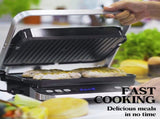 EUROCHEF EUC-CG7 Smart Multi Contact Grill Sandwich Panini Press Maker Fast Cafe Style V219-COKGRLEUCAC7S