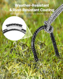 VEVOR 254 mm 12 Pack Rebar Stakes Heavy Duty U Shape Galvanized Ground Anchors V952-LWDDUX102INC9VPD6001V0