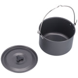 Outdoor Camping Pot Portable Aluminum Alloy Bonfire Hanging Pot with Lid Storage Bag for 68 People V1294-YM0714-3118210282611