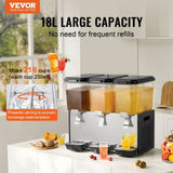 VEVOR Commercial Beverage Dispenser 18L x 3 Tanks Cold Juice Ice Drink Dispenser V952-SYYLJJBSJXS1XCB5NV3