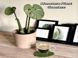 Coasters Plant Non-Slip Coasters, Monstera Coaster Set, Tropical Leaf Plant Coasters Home Decoration V1366-AZ2-W-15688