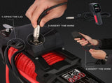 X-BULL 14500LBS Electric Winch 12V synthetic rope with 4PCS Recovery Tracks Gen3.0 Red V211-AUEB-AXEW016RT006-2