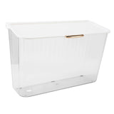 4L Wall Mounted Laundry Basket Dustproof Multifunction Wall Hanging Dirty Clothes Basket with Lid V1294-YM0901-3117240163411